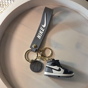 5 For 25 Nike Black and Gray  White Mini Sneaker Keychain